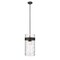 Z-Lite Fontaine 4 Light Pendant, Matte Black & Clear 3035P12-MB - alternate 1